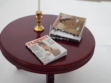 4 Miniature  vintage   'PLAYBOY'    MAGAZINES - Dollhouse 1:12 scale OPENING 