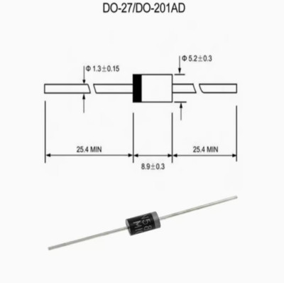 Ultra Fast Recovery Rectifier Diode UF5404 UF5408 DO-27/DO-201AD