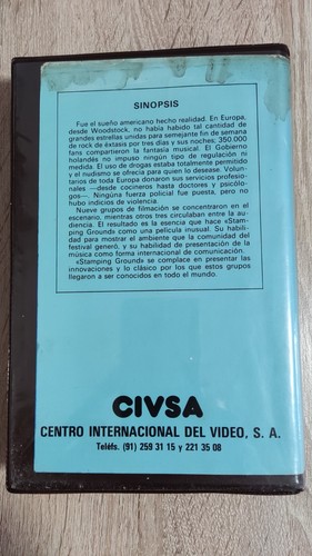 VHS - STAMPING GROUND LIVE RÓTERDAM 1970 - FIRST EDITION - CIVSA HOME VIDEO - Imagen 3 de 4