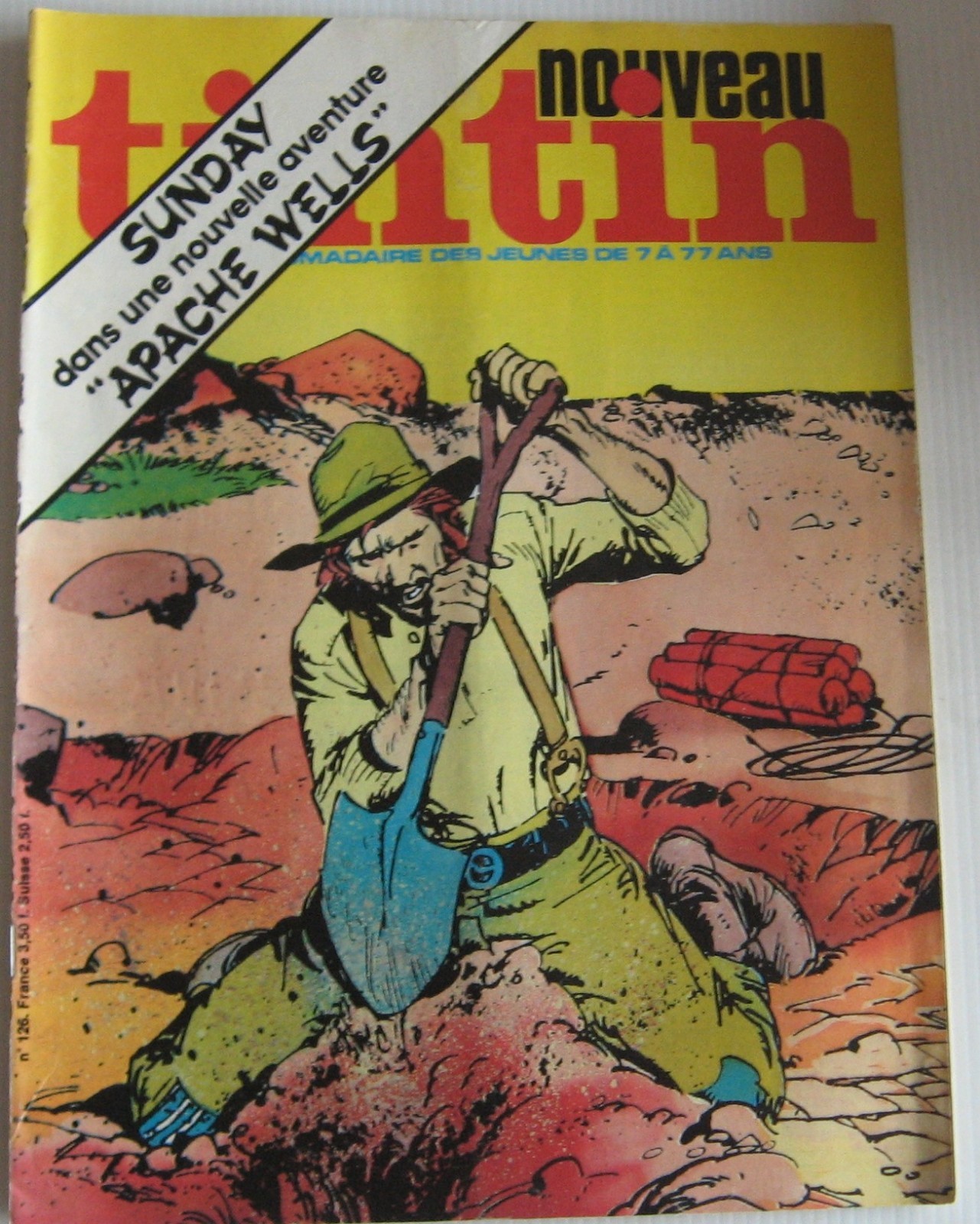 Tintin Journal N°126 Sunday Apache Wells Good Condition 1978