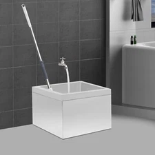 Kitchen Floor Mop Sink Modern Mop Sink Rectangular Mopping Sink Stainless Steel 