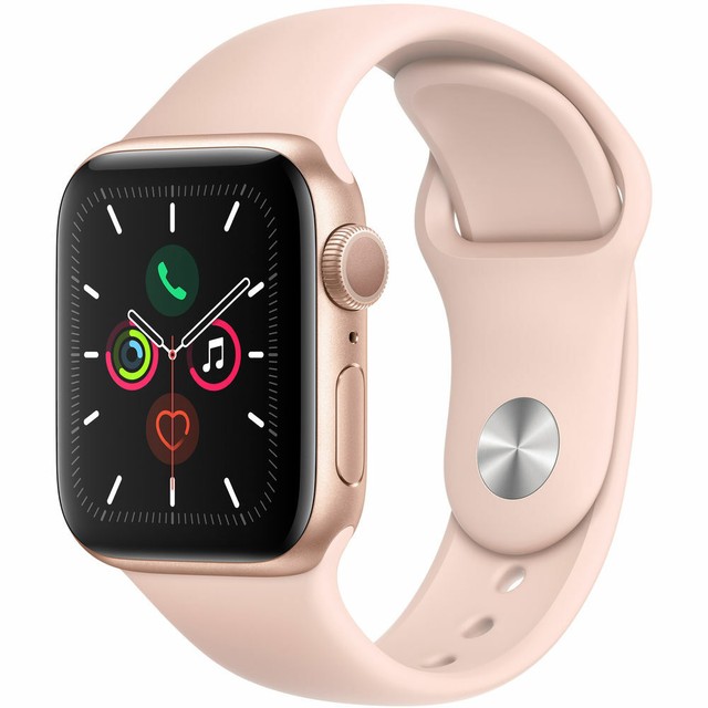 Apple Watch Series 5 40mm Aluminum Gold Case Pink Sand Sport Band - MWV72LL/A for sale online | eBay