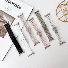 For Samsung Galaxy Watch Ultra 47mm Bling Glitter Resin Steel Watch Strap Band