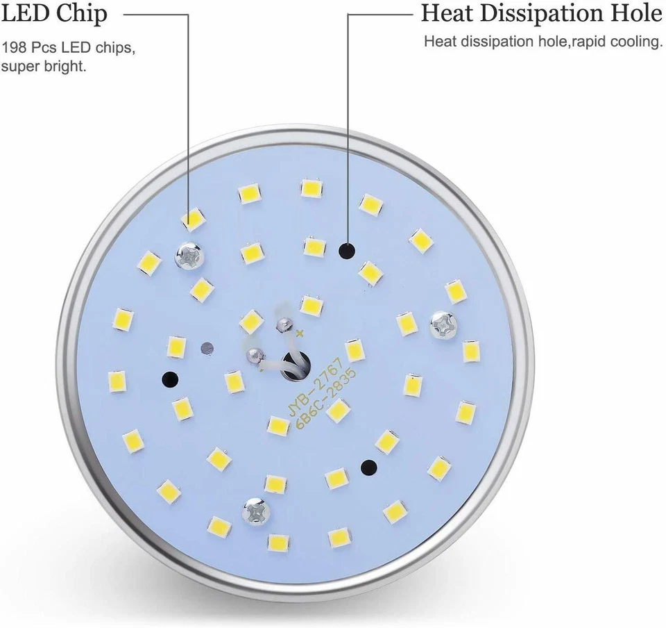 40W (280W Equivalent), Daylight, E26 Standard Base, LED Corn Light Bulb | 2-Pack - Image 3 of 4