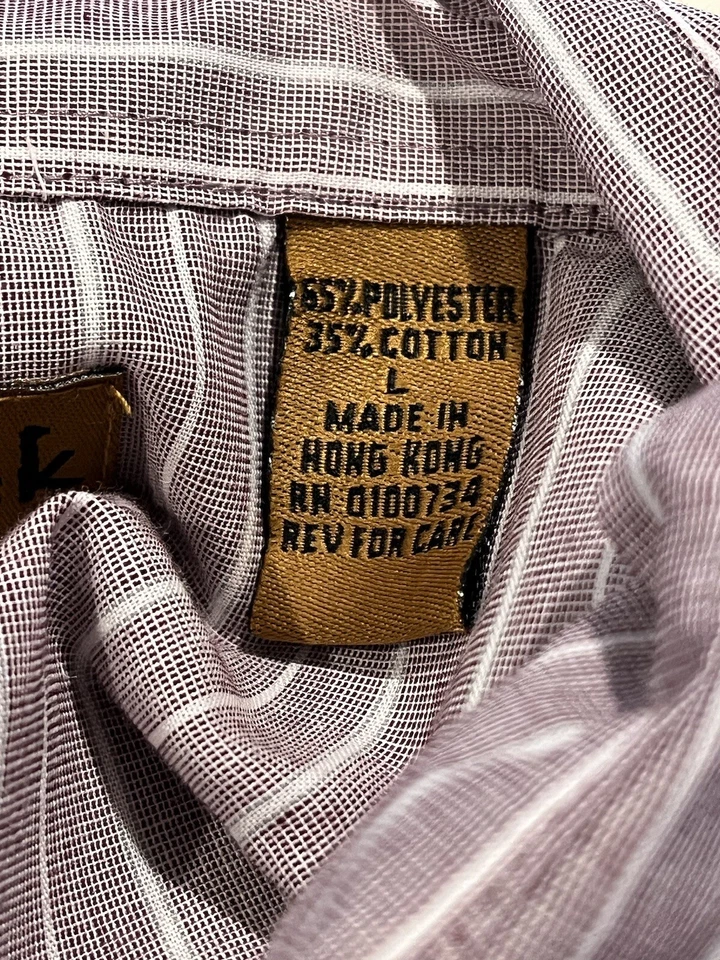 Cobra Creek Vintage Pearl Snap Shirt Western Men’s Size Large Striped - Image 4 of 4