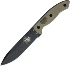 ESEE CM6 Combat Tactical Tan Micarta & Black 11" Fixed Blade Knife CM6TGM