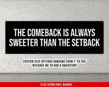 Motivational Home Gym Banner - Inspirational Weightlifting Wall Art