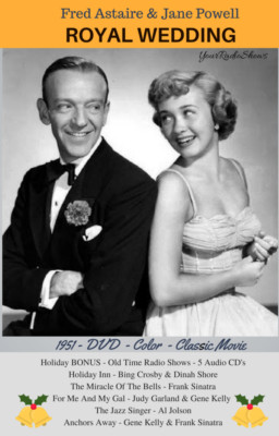 Fred Astaire & Jane Powell-ROYAL WEDDING-1951 Movie Classic DVD-PLUS 5 BONUS CDs