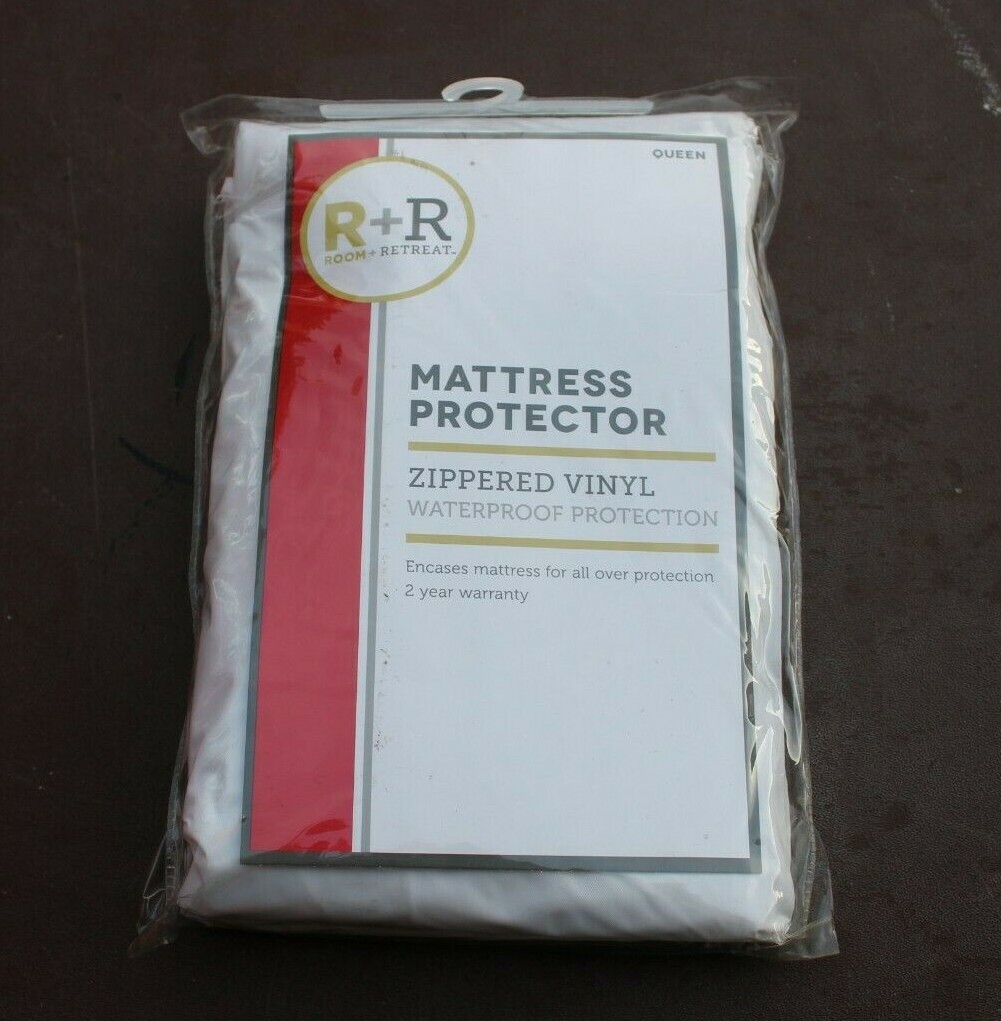 Mattress Protector - QUEEN - Zippered Vinyl Waterproof Protection R + R-image