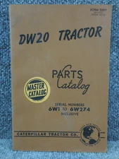 OEM Factory CAT Caterpillar DW20 Tractor 6W Parts Book Catalog Manual