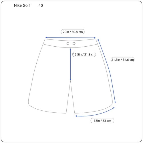 Pantalones Cortos Atléticos Nike Golf Dri FIt Para Hombres Talla 40 Ajuste Estándar Azul Rendimiento - Imagen 3 de 12
