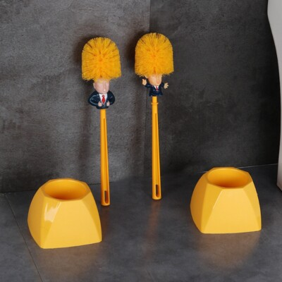 #ad Toilet Brush Yellow pole Fun Toy Cleaning Tool Household $99.00