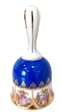 Vintage Dinner Bell LIMOGES 22K Gold accent, made in France, beautiful! 
