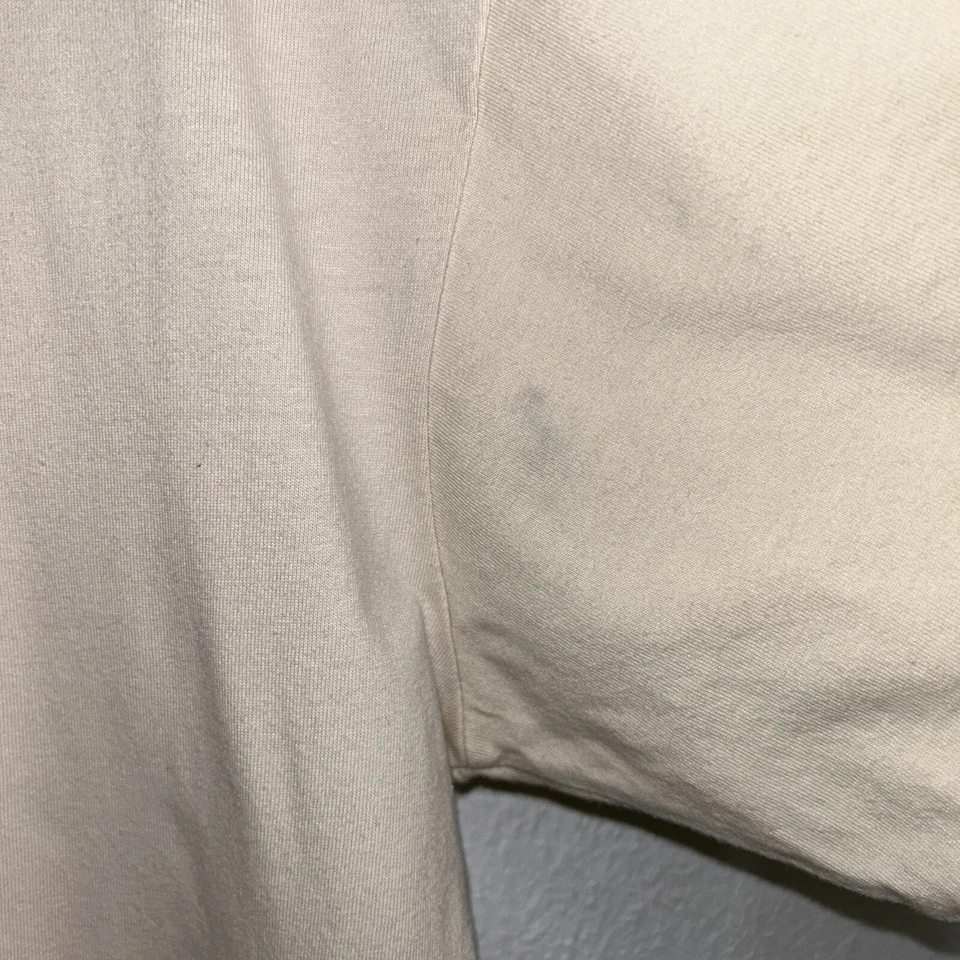 Vintage Leonardo Da Vinci Vitruvian Man Tee Cream T-Shirt Large (Discoloration) - Image 3 of 4