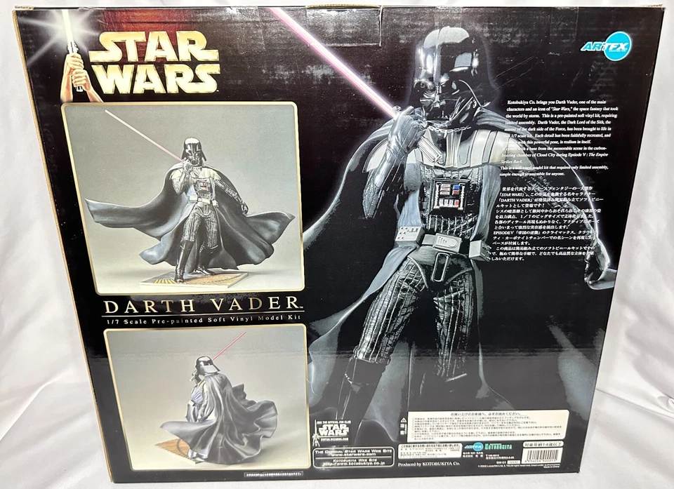 2002 KOTOBUKIYA Star Wars ArtFX DARTH VADER 1/7 Scale Pre-Painted Model Kit - Image 3 of 4