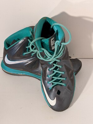 Nike Lebron X 10 ID Diamond Collection Green Gray Volt 578346-991 US 12