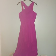 AW Bridal Dress Maroon Sleeveless Halter Size 8