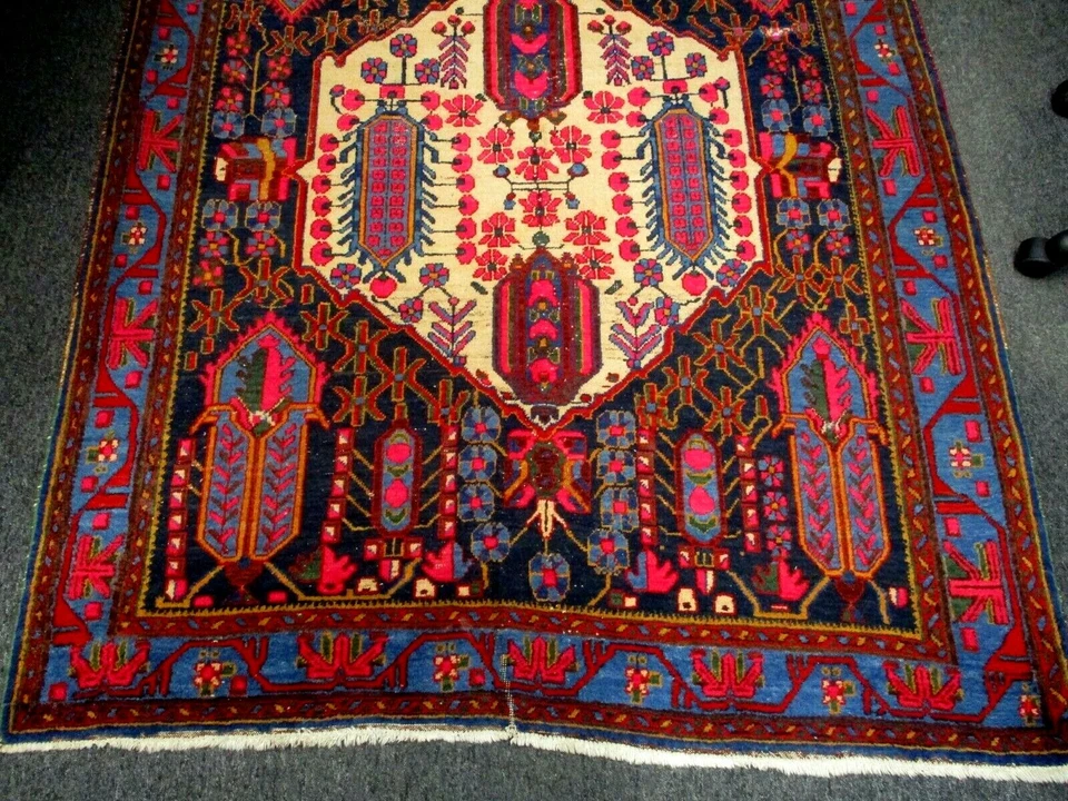 ALFOMBRA KURDA VINTAGE DE ORIENTE MEDIO 4'8" X 6'2" Foto 4 de 4