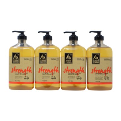 4x The Right To Shower Strength Head to Toe Cleaner, Red Ginger & Currant, 16 oz