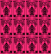 Bicycle Pink Nautic Back 12 Deck Set of Playing Cards - Brand New Sealed