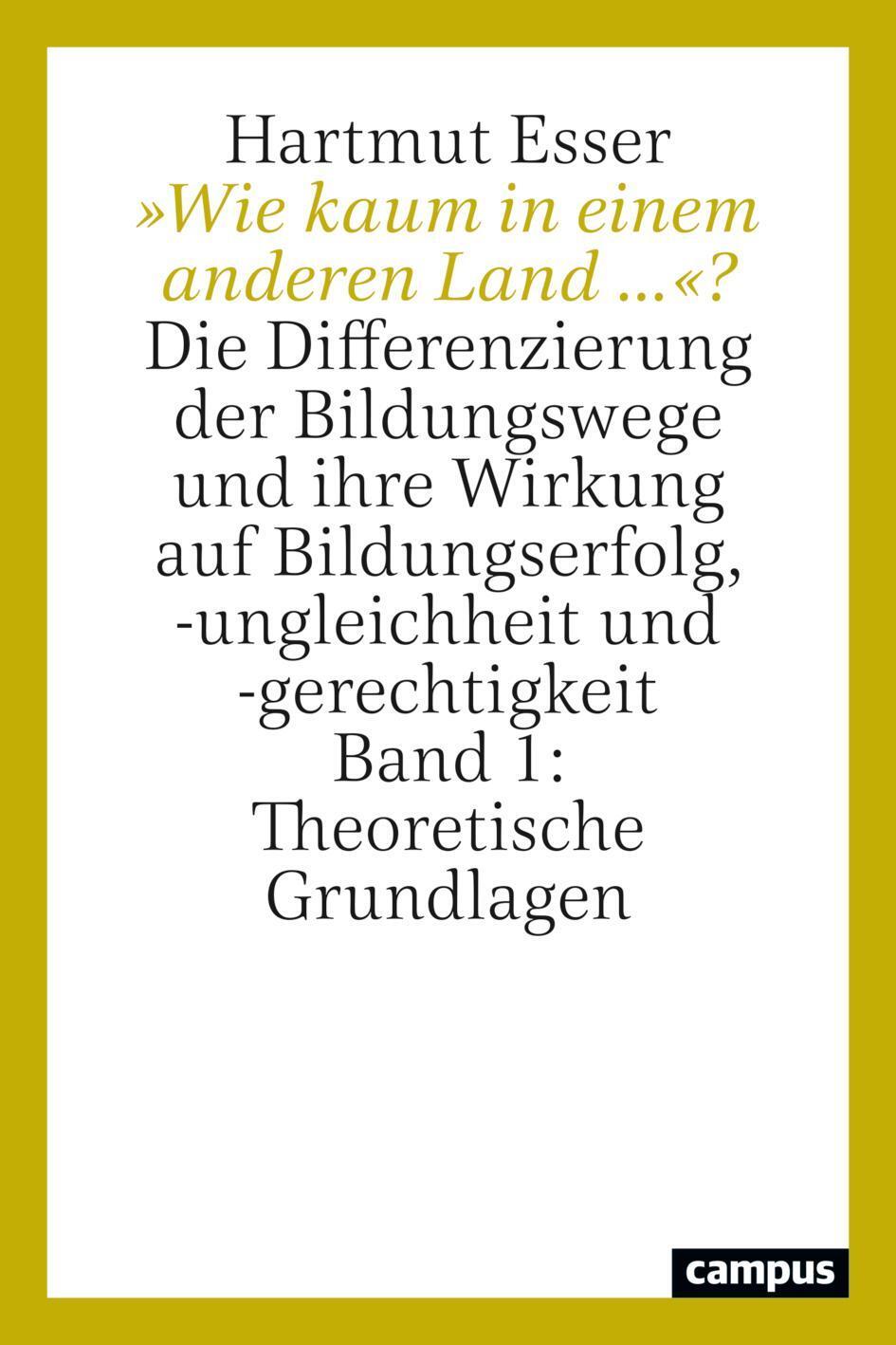 Thumbnail - »wie Kaum In Einem Anderen Land ...«? Hartmut Esser