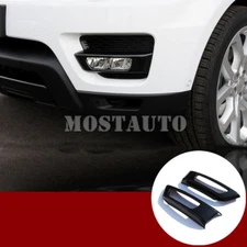 For Land Rover Range Rover Sport Black Front Fog Light Cover Trim 2pcs 2014-2017