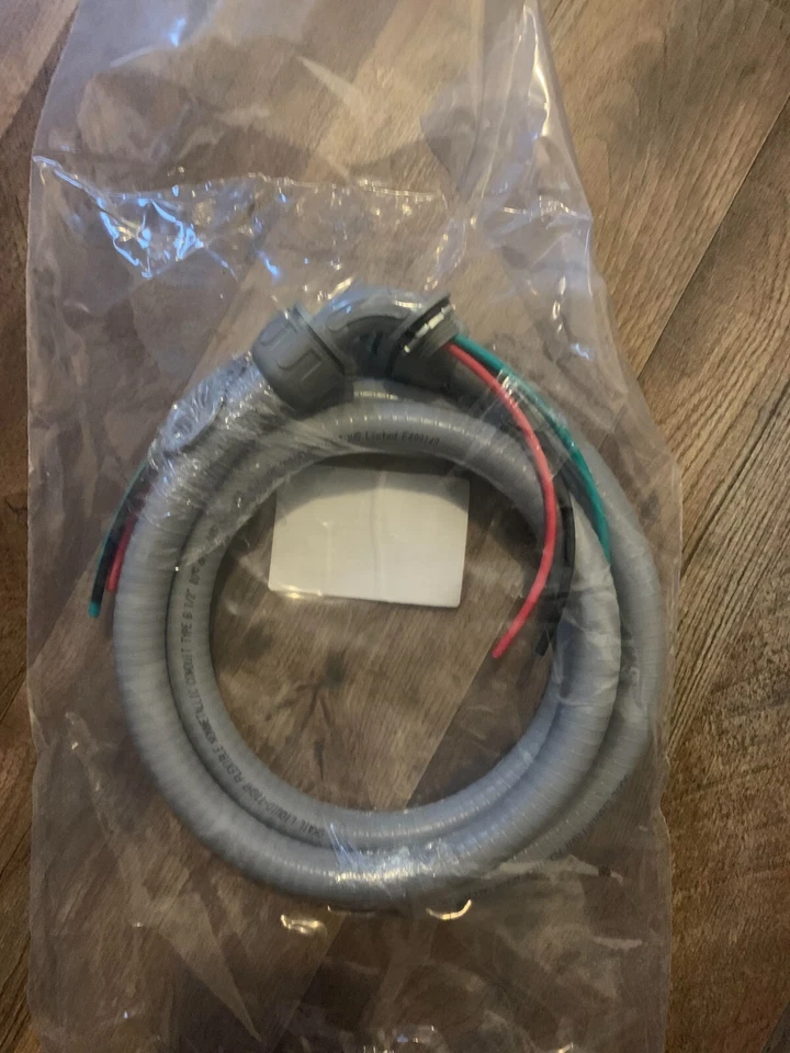 Cable de cobre conducto eléctrico hermético líquido látigo de CA de 6 pies 1/2" 1 pieza Foto 3 de 4