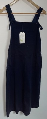 Seasalt Wave Shape pinafore Dress Navy Blue Maritime Uk 12 New With Tags