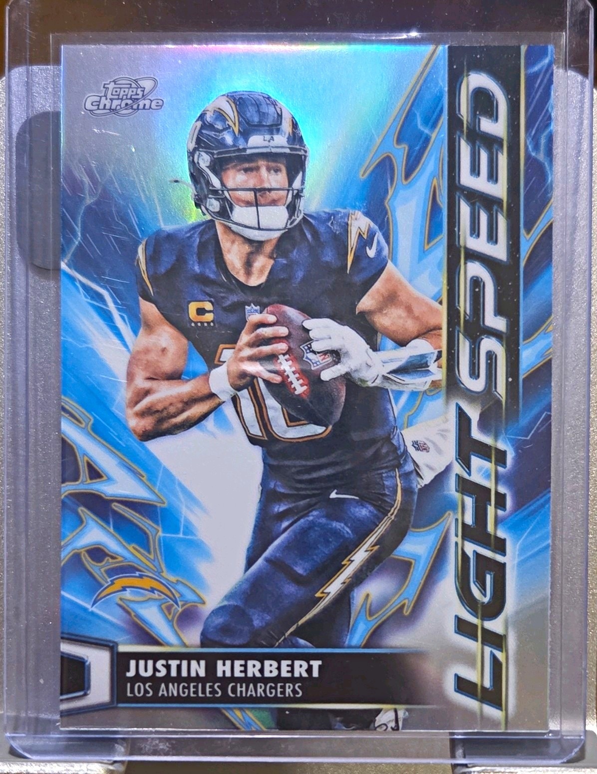 2025 Topps Chrome Cosmic Lightspeed Justin Herbert Los Angeles Chargers #LS-7