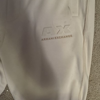 Armani Exchange A|X Men's Jogger Sweatpants White Size M NWT