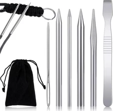 6Pcs Paracord Accessories - Paracord Tools, Jig, Needle, Lacing, Stitching for L