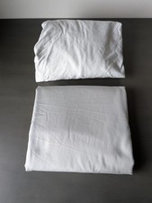 Threshold Target Gray Cotton Fitted Flat Sheet Queen Size