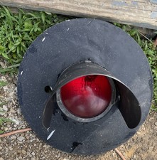 Vintage Raco Railway Red Glass Lens Signal Light