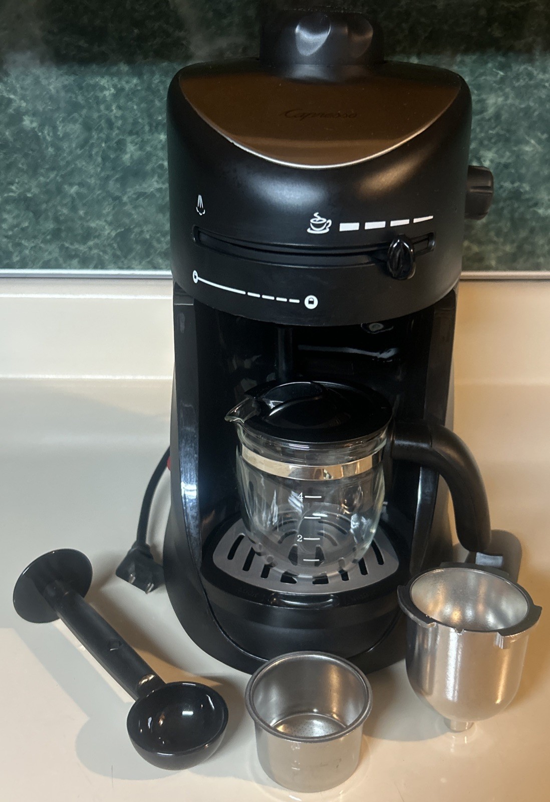 CAPRESSO 4-Cup ESPRESSO/CAPPUCCINO MACHINE. BRAND NEW. NO BOX. MANUAL INCL