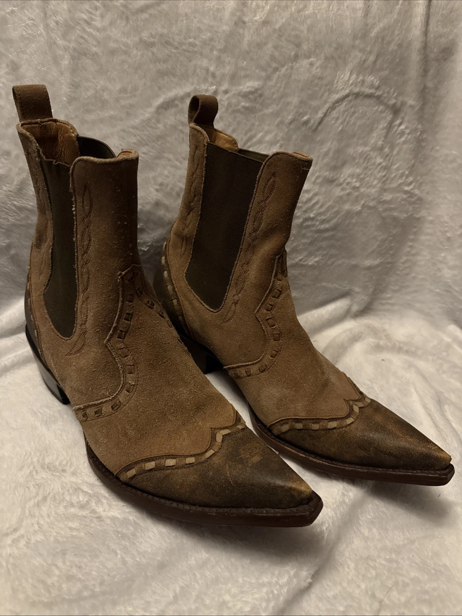Old Gringo Womens Brown Studded Zipper Knee high Boots Size  OG by Old Gringo Brown Leather Studded Ankle Boots Size 6B Made in Mexico main image 1