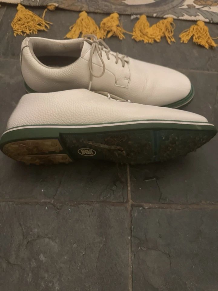 Zapatos de golf G/Fore usados talla 11,5 blanco verde Gallivanter Foto 3 de 3
