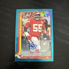 2025 Topps Chrome Football - Omarr Norman-Lott Rookie Autograph Teal Chiefs /199