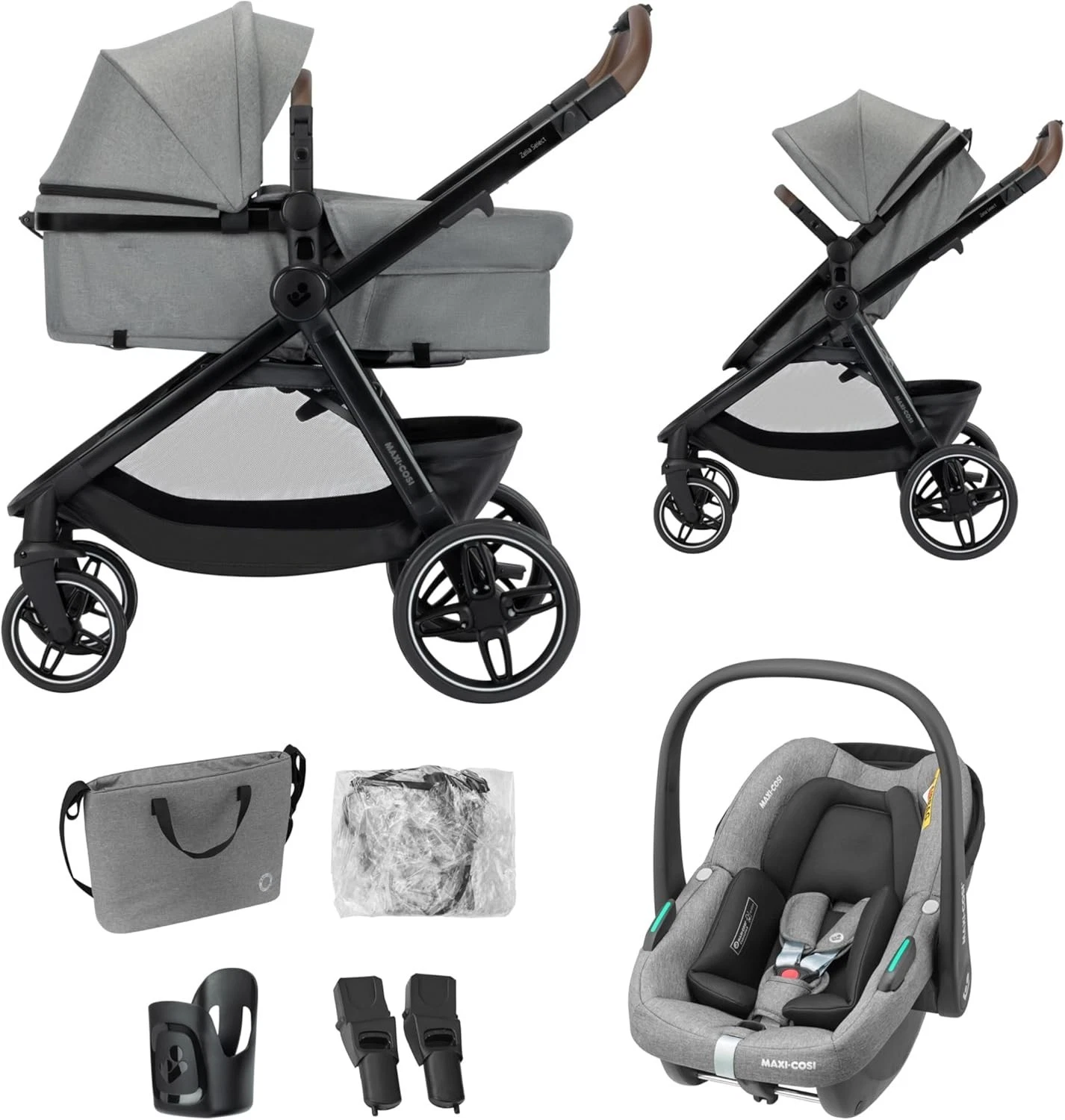 Maxi-Cosi Zelia Select Trio 3-in-1 Travel System - Grey
Opens in a new window or tab
