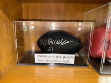 Cliff Branch Hall of Fame RIP  Autographed MINI FOOTBALL Oakland Vegas Raiders