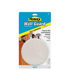 Homax Wall Guard, White, 5", Self-Adhesive, Doorknob Protector 5"