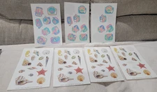 Vtg Current Inc. "BY THE SEA" "SEASIDE" 1992 1993 Sticker Sheet Lot Shells Fish