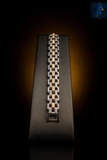 Men’s Stainless Steel Link Bracelet Two Tone  8.5” Luxury Chain Jewelry Gift 🎁