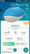 Wailord (Evoluzione Wailmer) Pokemon Tr@de Go