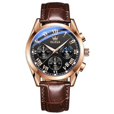 OLEVS Mens Watches with Date Waterproof Luxury Chronograph Luminous Analog Qu...