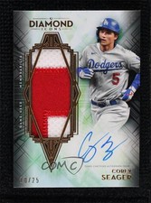 2021 Topps Diamond Icons 10/25 Corey Seager #AJP-CSE Jumbo Patch Auto 9su