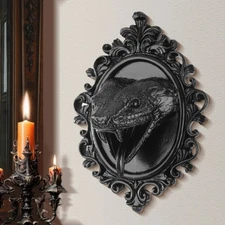 New Rattlesnake Cobra Snake Head Wall Art Sculpture Wall Mount Coat Hanger