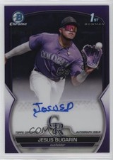 2023 Bowman Chrome Prospect Purple Refractor /250 Jesus Bugarin Auto 00ma