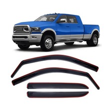 MYCHINSEN in-Channel Window Rain Guards Fit for Truck Dodge Ram 1500 Crew Cab...