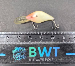 Mann's Vintage Razor Back Pig Double Stamped Lure: Pink Head Pearl