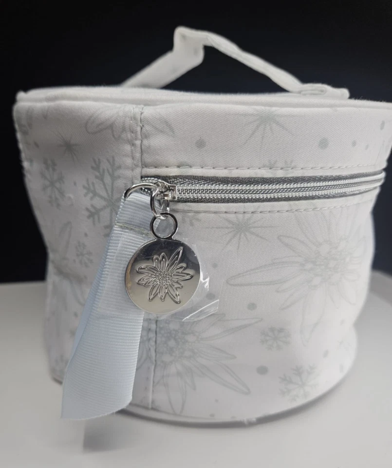 Bolsa de Cosméticos Clarins Tela Azul Redonda Bin con Espejo (NUEVA) Foto 2 de 4